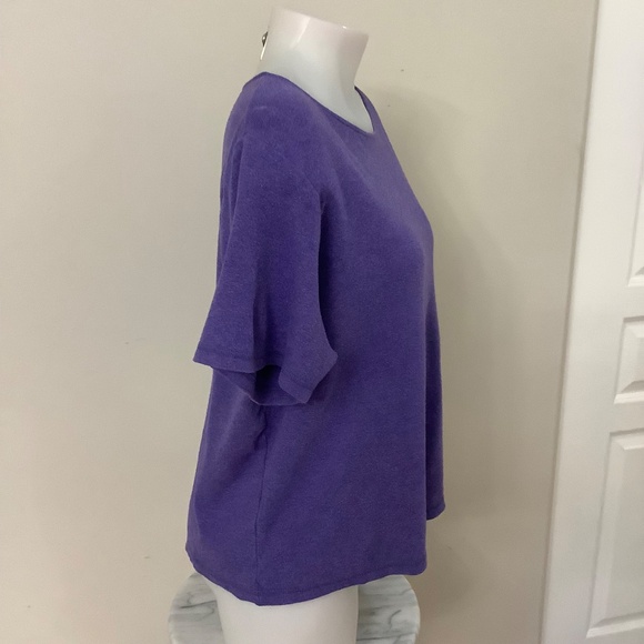 Eileen Fisher purple tee fits XL-1X - Picture 10 of 11